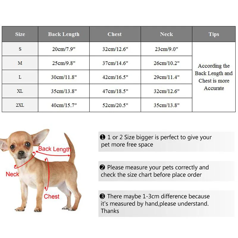 Fashion Pet Small Dog Clothes Winter Warm Dog Jacket Harness Chihuahua Puppy Coats XS-XL