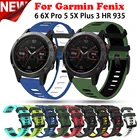Ремешок силиконовый для Garmin Fenix 6X 6 Pro smartwatch Easyfit Fenix 5X 5 3 HR, быстросъемный браслет для наручных часов, 26 22 мм
