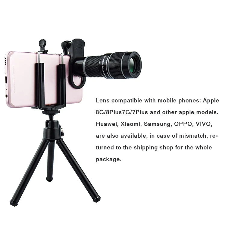 Телеобъектив с 18 кратным зумом монокулярный телескоп HD телефонная камера для