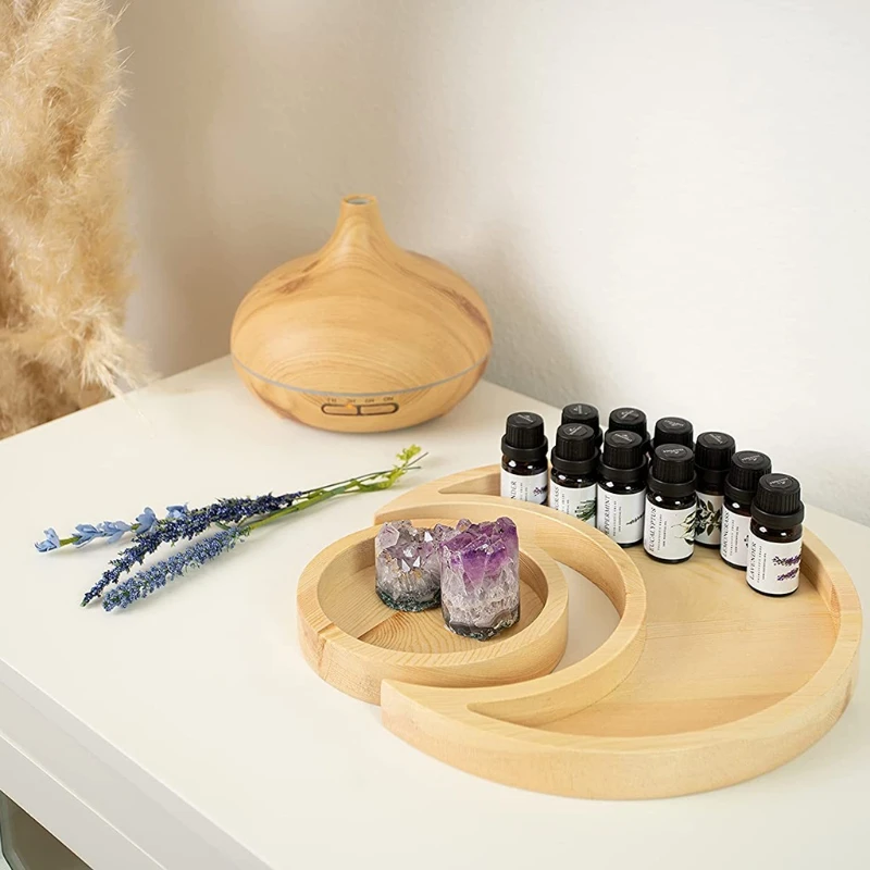 Деревянный сервировочный поднос деревенская посуда десертная тарелка в форме