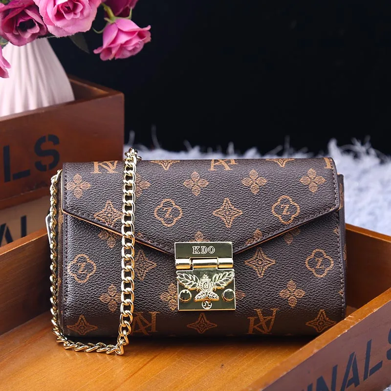 

2021 Trend Popular Wallet on Chain Real Leather Flap Bag for Women Ladies Single Shoulder Messegner Bag Luis Brand Party Clutch