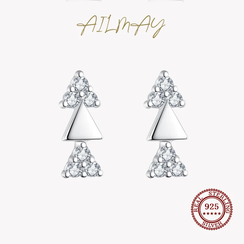 

Серьги женские из серебра 925 пробы с прозрачным цирконием