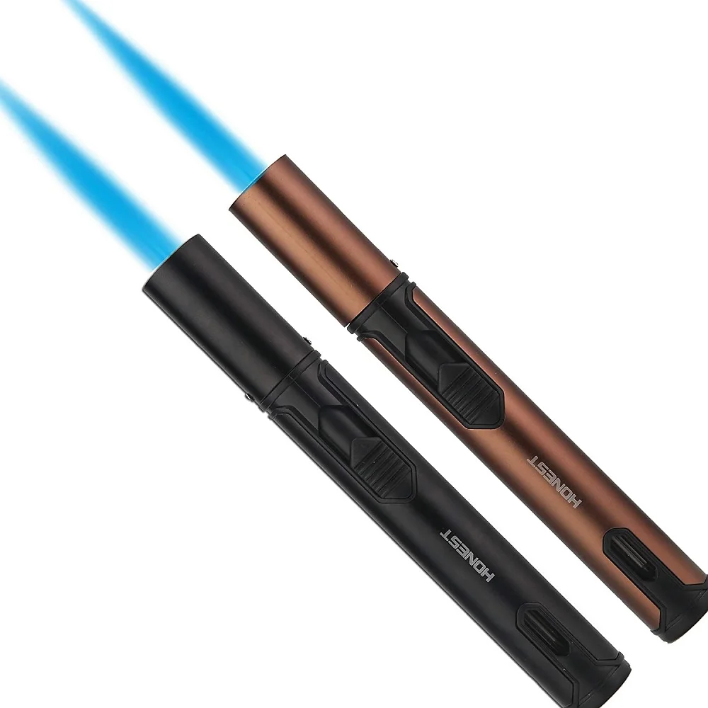 

Metal Torch Lighters Butane Gas Lighter Pen Torch Single Jet Adjustable Butane Refillable & Windproof Cigar Spray Gun Lighter