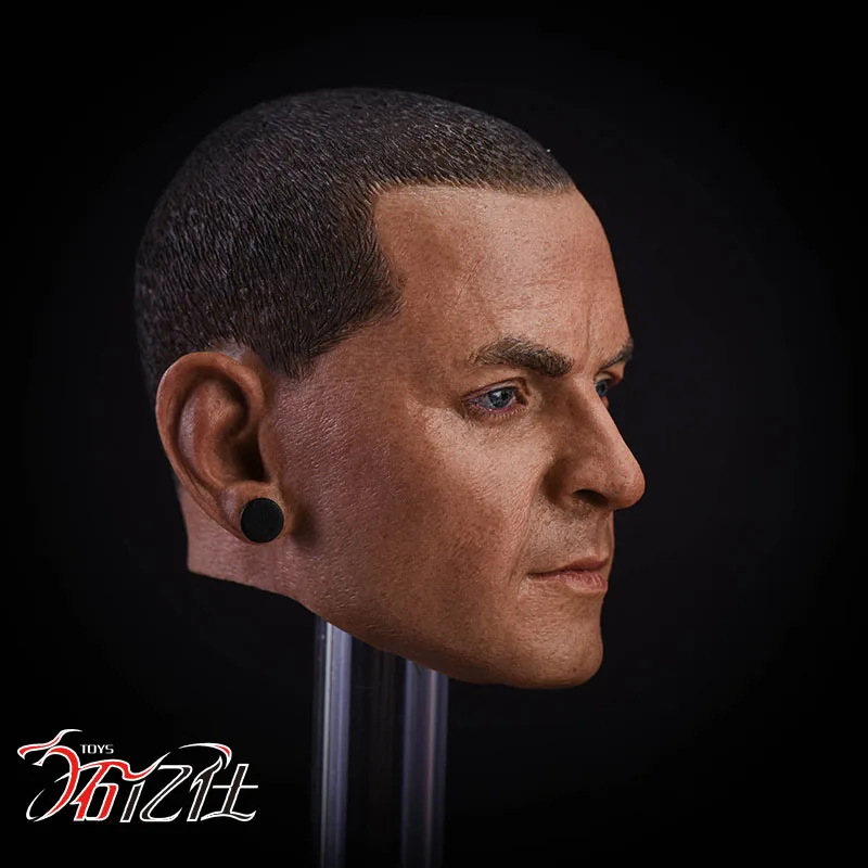 

1/6 Bennington Linkin Band Lead Singer Soldier Figure Male Head Sculpture for 12'' Action Figure Body Toy Model