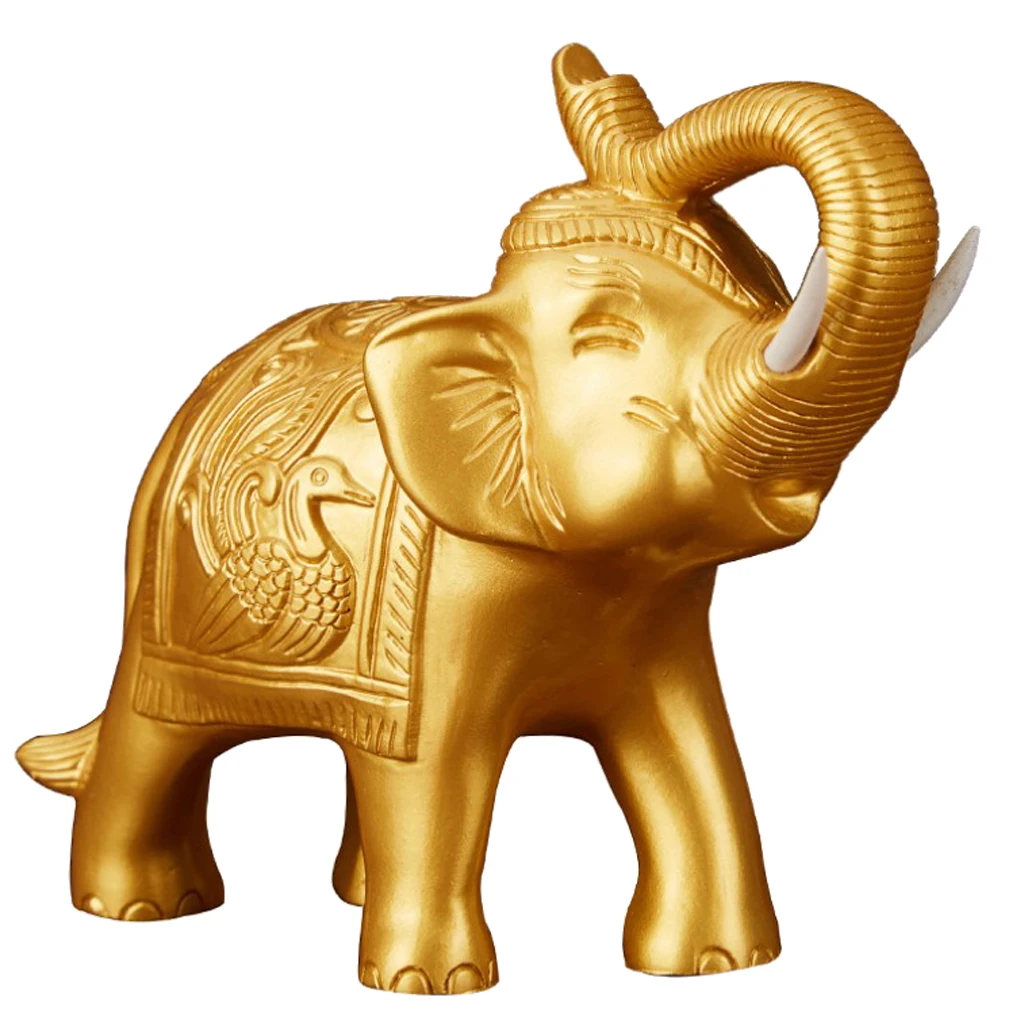 

Crafts Money Elephant Wealth Figurine Office Ornament Feng Shui Decor