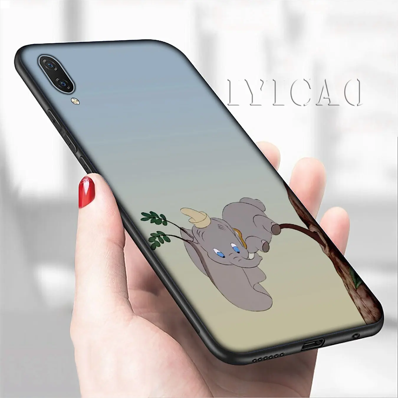 IYICAO Animation Dumbo Black Soft Phone Case for Xiaomi Mi 10 9 9T A3 Pro CC9 CC9E 8 SE A2 Lite A1 6 pocophone f1 Mi9 |