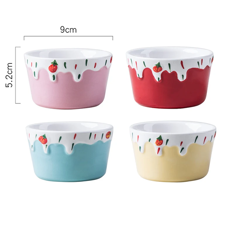 2pcs nordic kitchen small cake pudding mold baking mini baking bowl oven special ceramic high temperature resistant appliances free global shipping