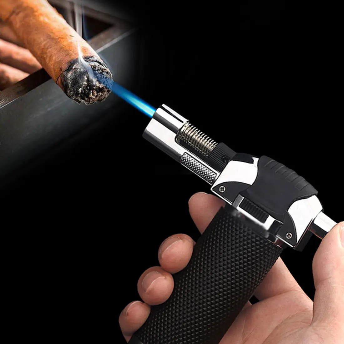 

Barbecue metal welding torch Butane lighter Electric lighter Barbecue lighter Brazing gas welding torch Adjustable flame Inflata