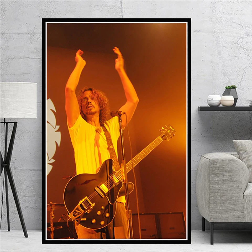 

Canvas Painting Nordic Mural Chris Cornell Classical Rock Band Star Poster Living Room Home Decor
