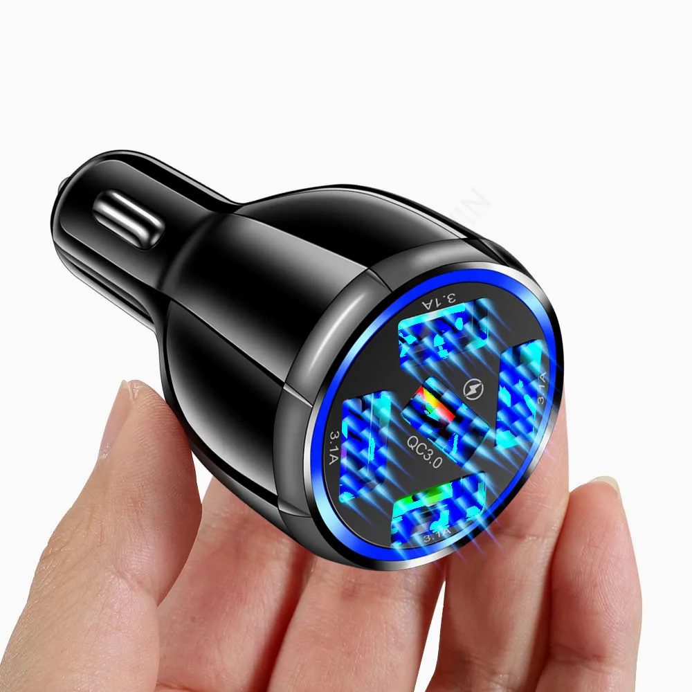 

USB Car Charging Quick Charging 12V-24V 3A QC3.0 5 USB Quick Auto Charging Fixed Current Output LED Light Mobile Phone Charger