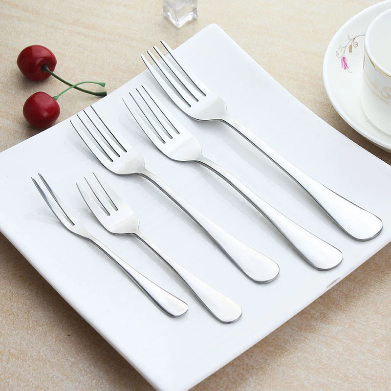 

1Pc Cake Forks Stainless Steel Dessert Pasta Salad Fork Small Fork for Fruit Snack Dinnerware Party Utensils kitchen Accessories