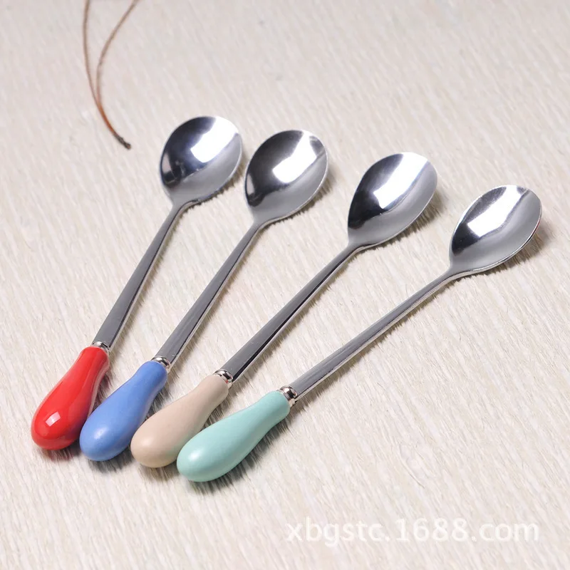 Красочные Чай Кофе Керамика кружки с крышкой чайная и кофейная ложка фарфоровых