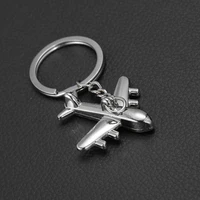 metal simulation aviation hanging back aircraft keychain creative gift aircraft model keychain friend gift
