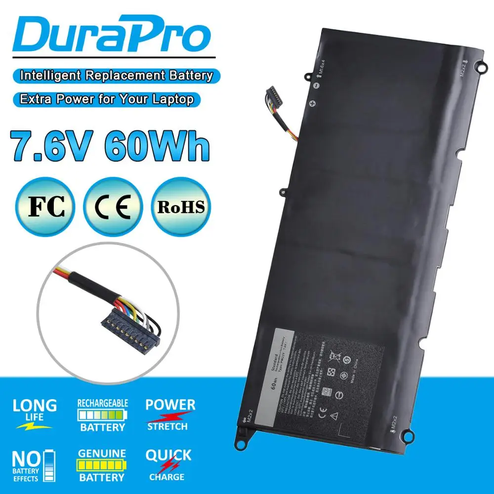 Аккумулятор DuraPro PW23Y для ноутбука Dell Xps 13 7 6 XPS 9360 D1605G Series 0RNP72 TP1GT 0TP1GT 1 шт. В 60