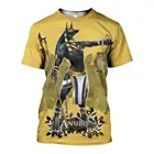 Футболка МужскаяЖенскаямужская с рисунком лица Фараона и Анубиса