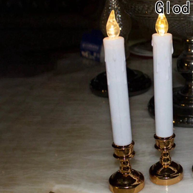 Одна пара длинный полюс электронная эмуляция свеча светодиодный беспламенные