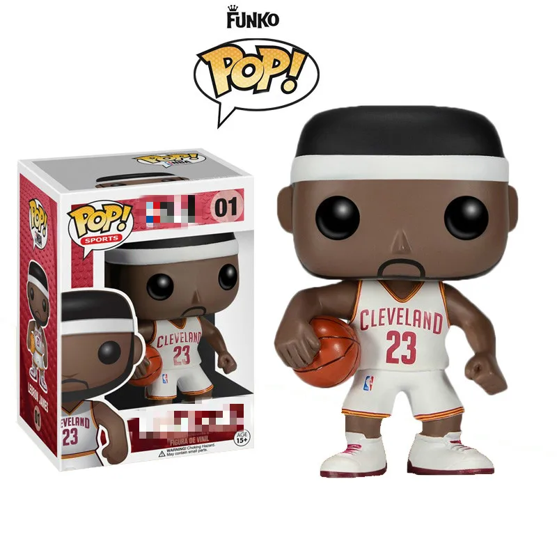 James-White-01 FUNKO POP Basketball star James-Kobe-Stephen Curry-Kyrie Irving-John Wall-Action Figure Коллекционная модель игрушки для фанатов - Цвет: James-White-01
