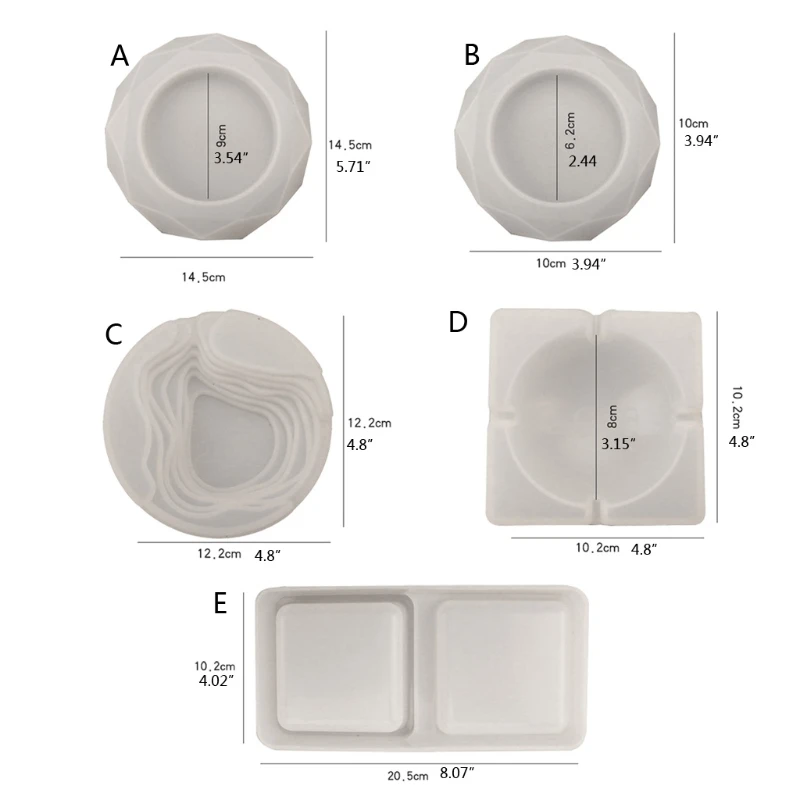 

Terrace Ashtray Resin Mold Terrace Ashtray Storage Tray Silicone Resin Casting Silicone Mold Home Decor Art Crafts Tools
