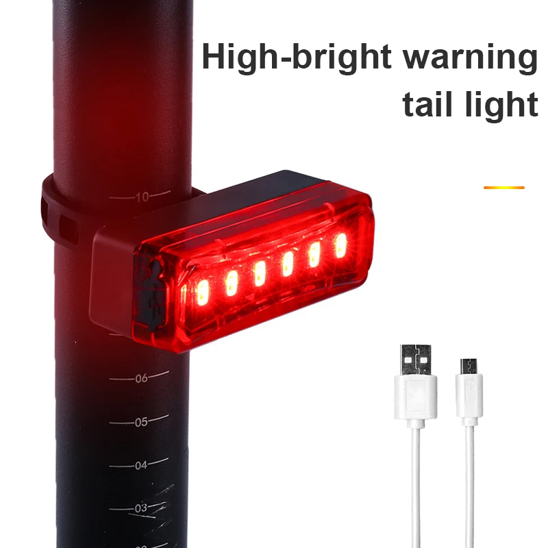 

Задний Фонарь велосипедный аккумуляторный, 6 светодиодов, USB