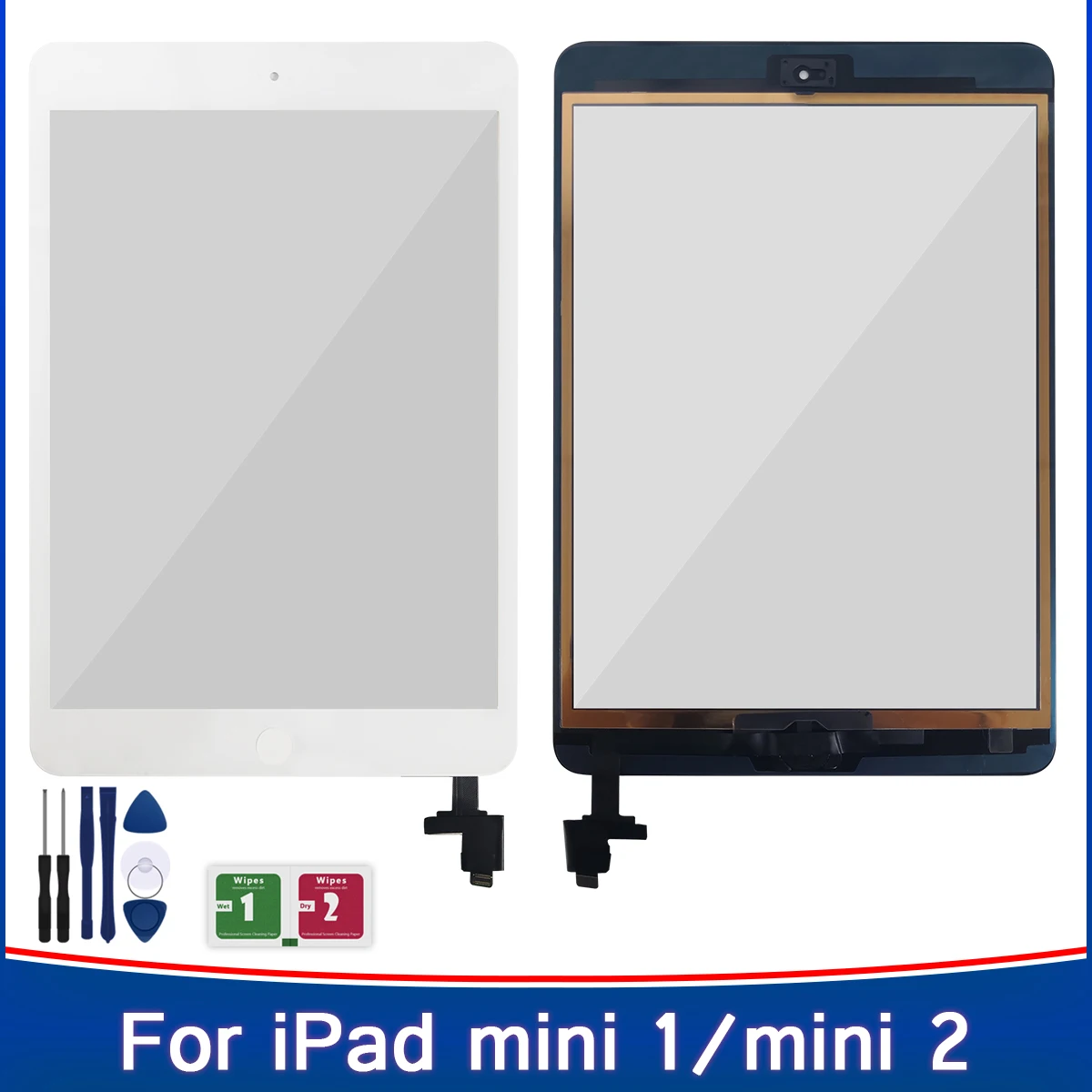 Новая стеклянная панель сенсорного экрана для iPad Mini 1 2 A1432 A1454 A1455 A1489 A1490 A149