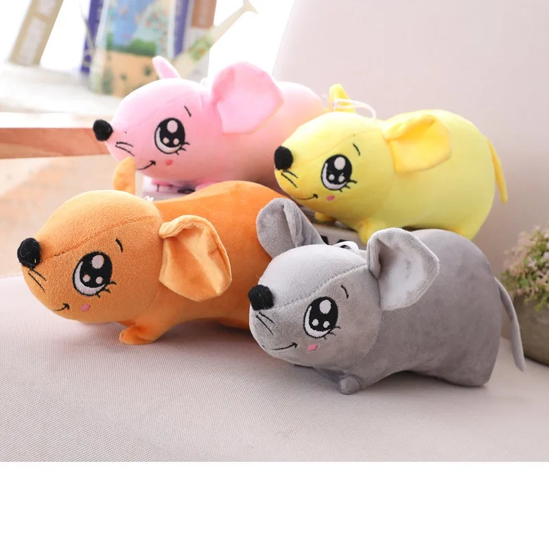 Мышь в реальной жизни 20 см плюшевая игрушка мягкие Мультяшные животные 4 цвета