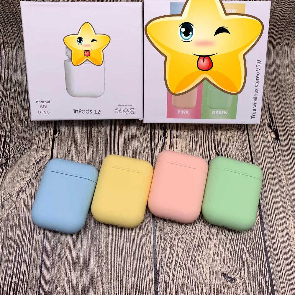 Macaron Inpods 12 i12 Tws наушники i7s i9s i11 беспроводные Bluetooth гарнитура для Iphone Android|Наушники