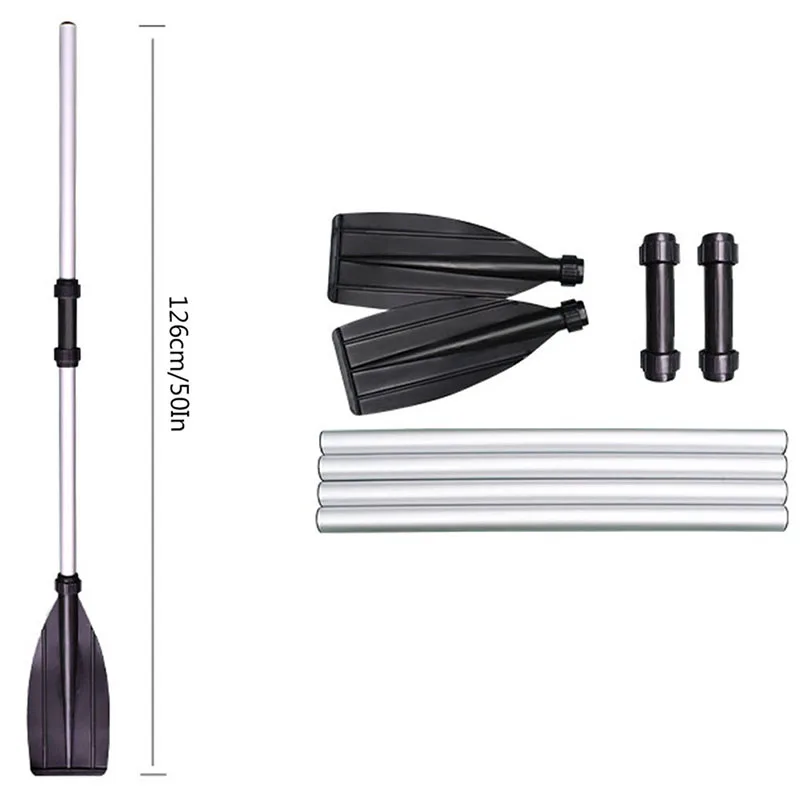 

Boat Rafting Paddle New 2 Pcs Aluminum Alloy Detachable Float Afloat Oars Fitting Canoe Oar Boating Accessories