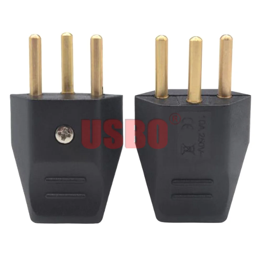 Универсальный черный белый 10A 250 В заземление ЕС Швейцарский 3 контактный сетевой