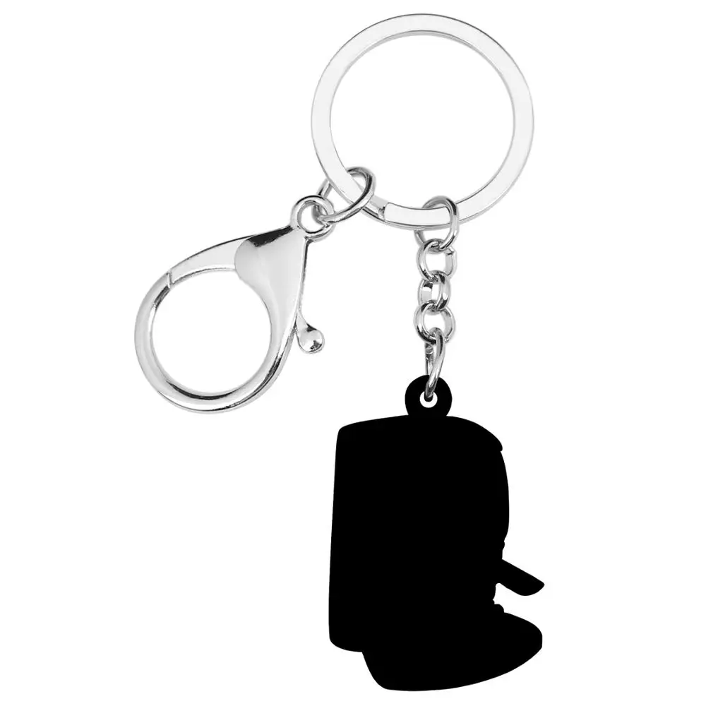 WEVENI Acrylic Coffee Machine Cup Key Chains Rings Bag Car Wallet Purse Decoration Keychain For Women Girls Men Teen Trendy Gift