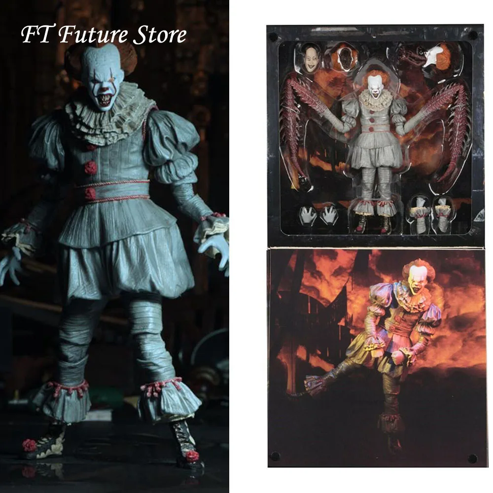 18 см ПВХ аниме фигурка Стивен Кинг это злой Джокер клоун Pennywise модель игрушки Ужасы для фанатов Коллекционные сувениры