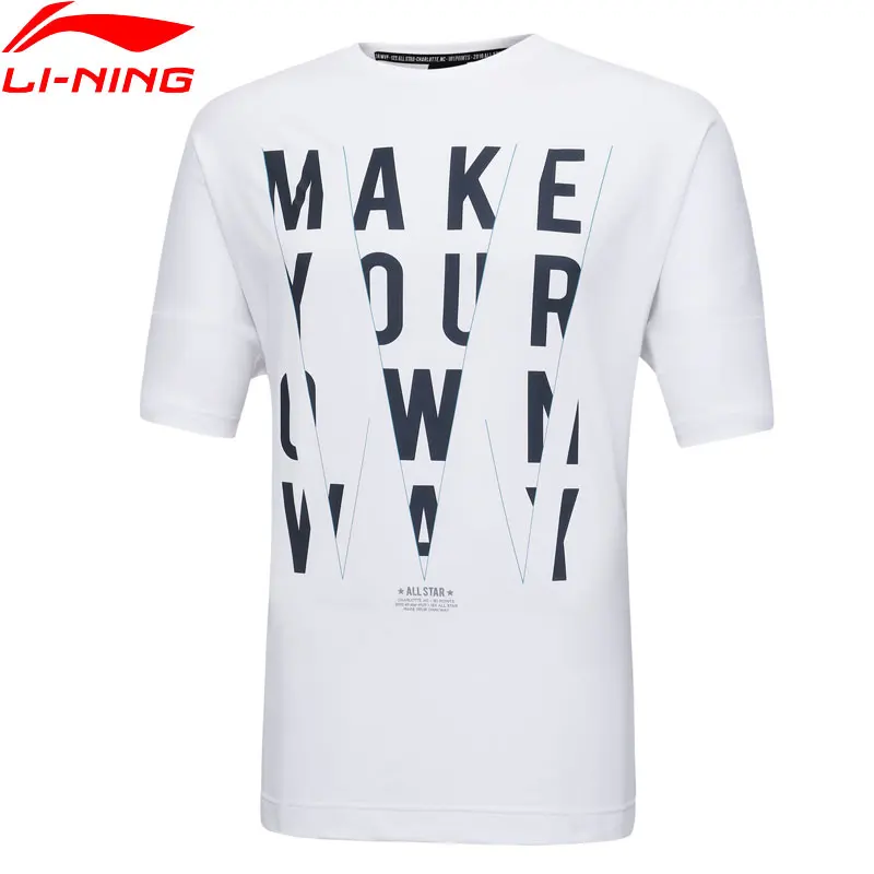 Мужская футболка Li-Ning с коротким рукавом дышащая свободная Спортивная