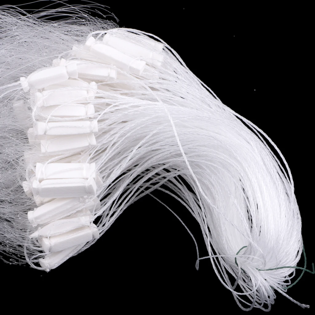 50 м 3 слойная рыболовная сетчатая ловушка нейлоновая прозрачная Ловушка с поплавком мононить жаберная сеть