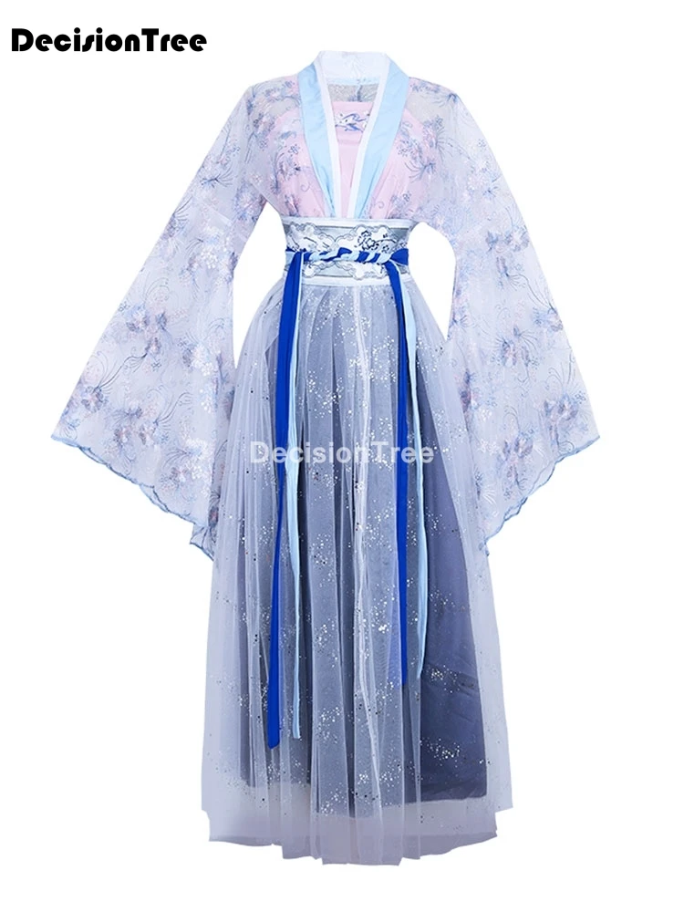 

2021 women cosplay fairy costume hanfu clothing chinese traditional ancient dress dance stage cloth classic dress princess dress
