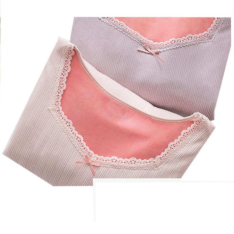 

Plush Clothes Women's Clothes Autumn Pants Warm Underwear Thermal Wear Women Pyjama Femme Hiver Chaud Thermal Wear Women