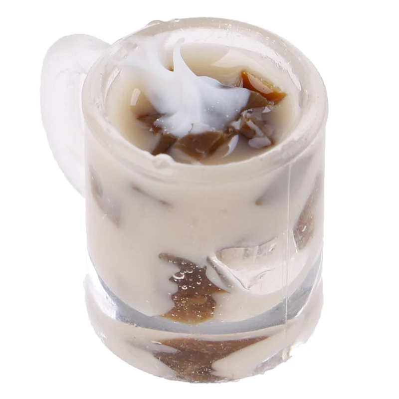 

Mini Resin Coffee milk jelly Tea Cup Simulation Miniature Drinks Model Toy Decoration 1/12 Dollhouse Miniature Accessories