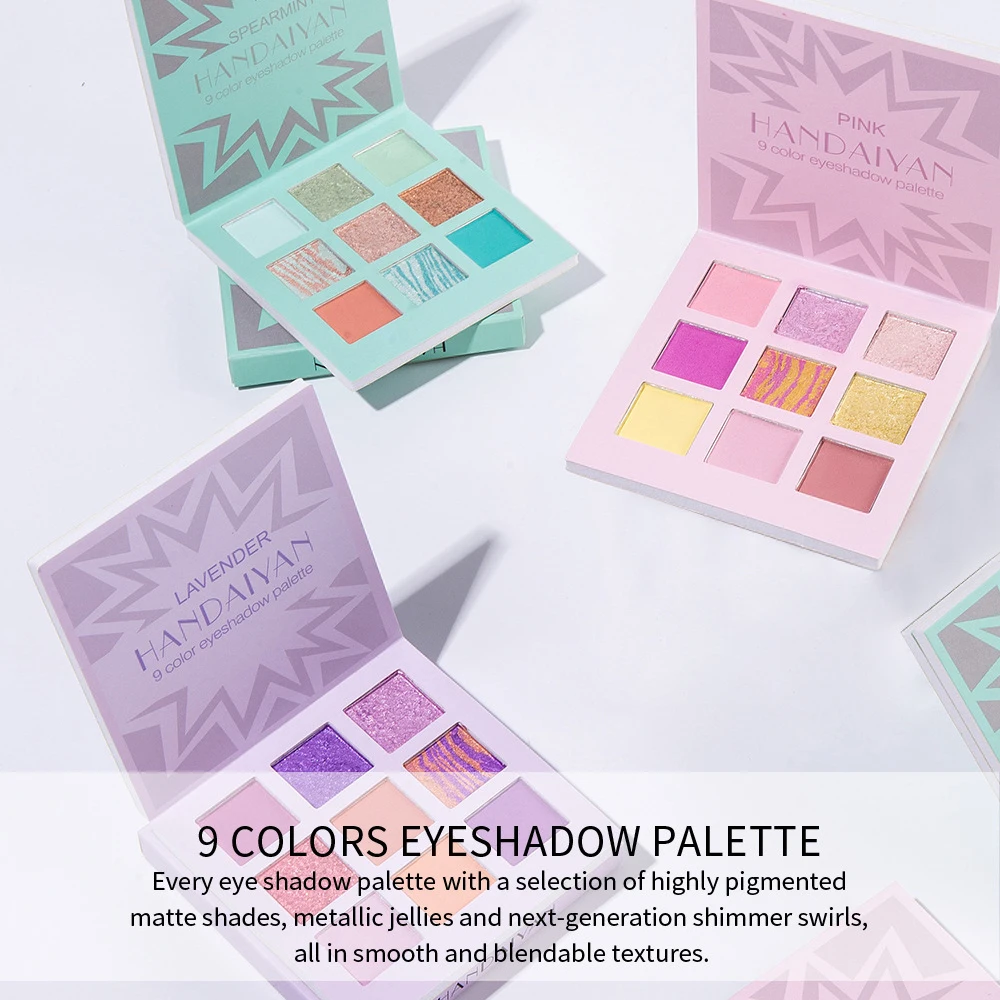 

9 Colors Fashion Eyeshadow Palette Eye Makeup Palette Matte Glitter Metallic Shimmer Pigment Highlight Long-lasting Eye Shadow