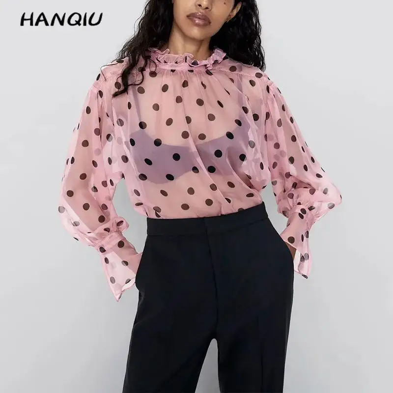 2019 кавайный розовый прозрачный топ Женская Сексуальная рубашка в стиле бохо