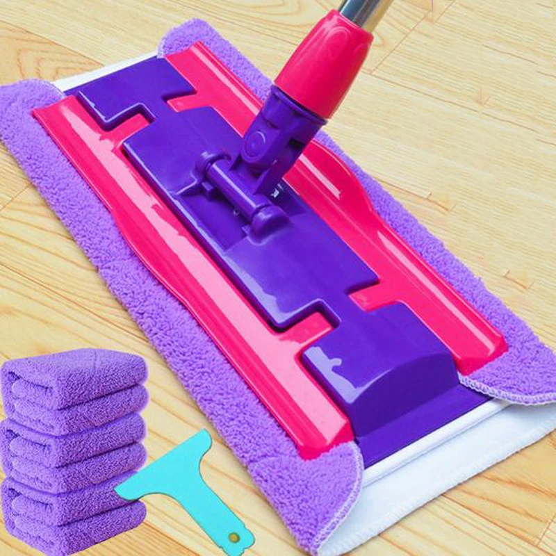 

341205/Household flat mop/Easy to clean/Humanized design/High-quality stainless steel/ 360 degree rotation/Superfine fiber cloth