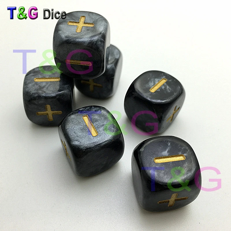 Новый высококачественный 6 шт./компл. 5 цветов 16 мм Fate or Fudge Dice два &quot+&quot &quotпустые