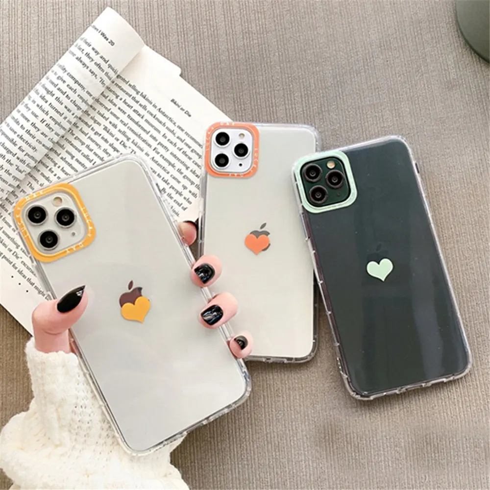 Lovebay Love Heart Прозрачный чехол для iPhone 11 Pro X XR XS Max 7 8 Plus противоударный бампер чехол для телефона мягкий ТПУ Защита задняя крышка