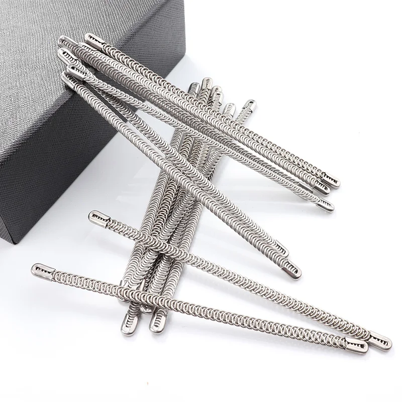 

10pcs/lot Width 6mm 20cm Galvanized Steel Wire Spiral Boning Sprial Steel Boning for Corset Making Wedding Dress DIY Sewing