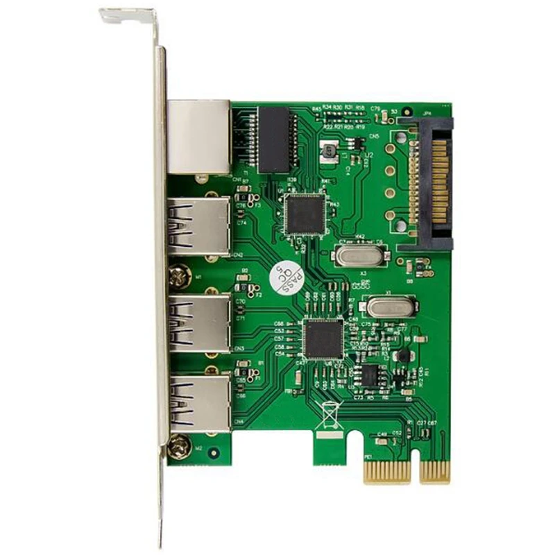 4 порта PCIe USB 3 0 карта расширения RJ45 гигабитный Ethernet адаптер AX88179 LAN конвертер VL805 5