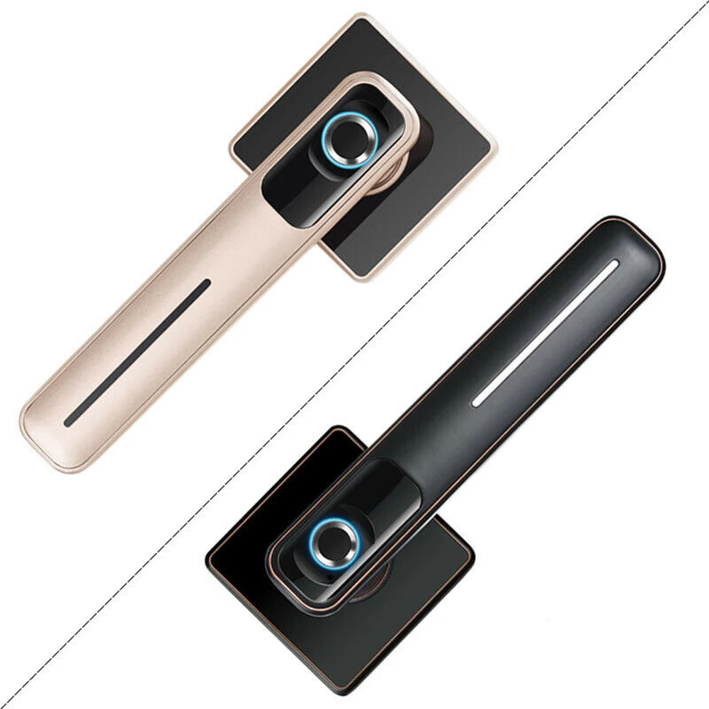 

USB Charging Sensitive Stainless Steel Smart Electronic With Keys Door Security Fingerprint Lock Durable Semiconductor Biometric