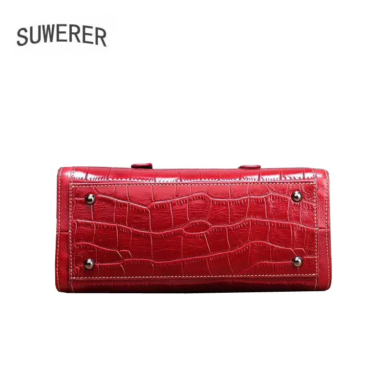 

Genuine leather handbags 2019 new first layer cowhide temperament all-match crocodile pattern single shoulder messenger portable