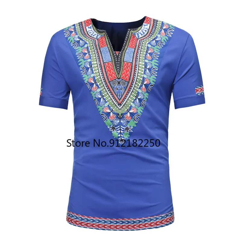 

African Clothes 2021 Fashion Slim Fit Short Sleeve African Dashiki T Shirt Men Brand Africa Clothing Tops Tee Shirt Homme XXXL
