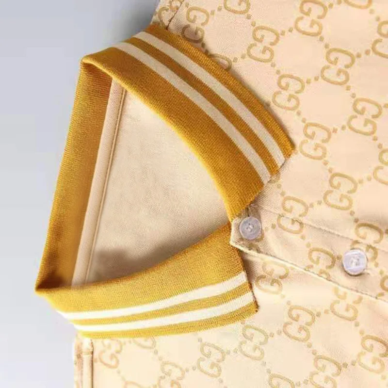 

Men's Polo Shirt High Quality Lapel T-shirt Business Gentleman's Polo Shirt Men's T-shirt gg Letter Short Sleeve Summer New Styl