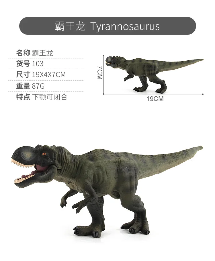 19 см 1 шт. муляжи динозавров мягкая игрушка динозавр Тираннозавр Рекс Детские с