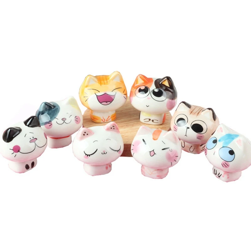 Милые японские керамические украшения в виде пухих кошек настольные Мультяшные