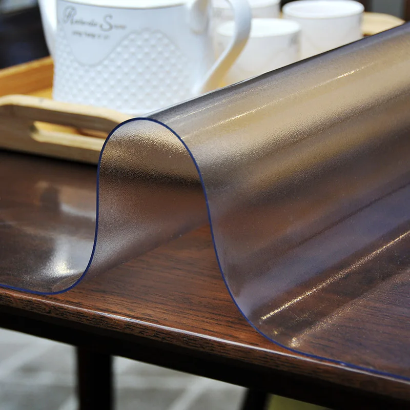 

Transparent matte pvc soft glass tablecloth waterproof and oil-proof tea table mat crystal soft board