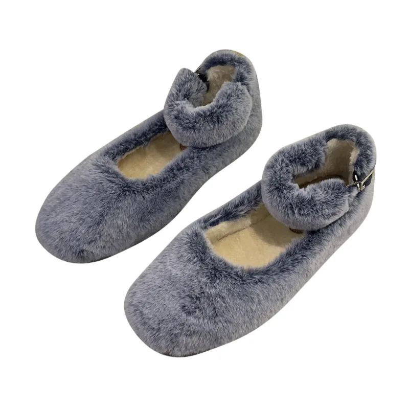 

Women Round Toe Loafers Fur Casual Female Sneakers Boat Shoe Modis Slip-on Autumn Flats 2021 Slip On New Winter Fall Moccasin